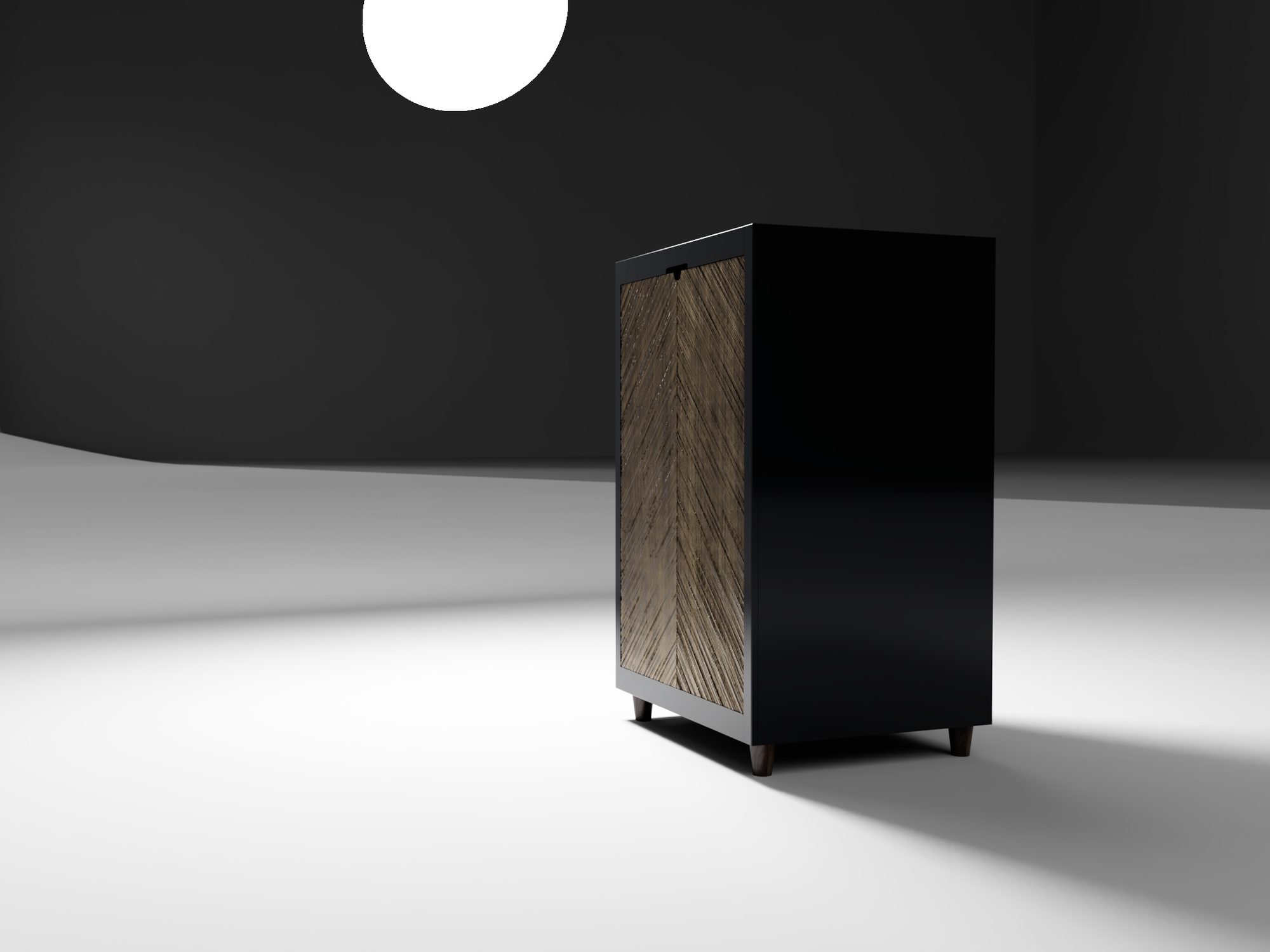 Bar Cabinet build plan rendering