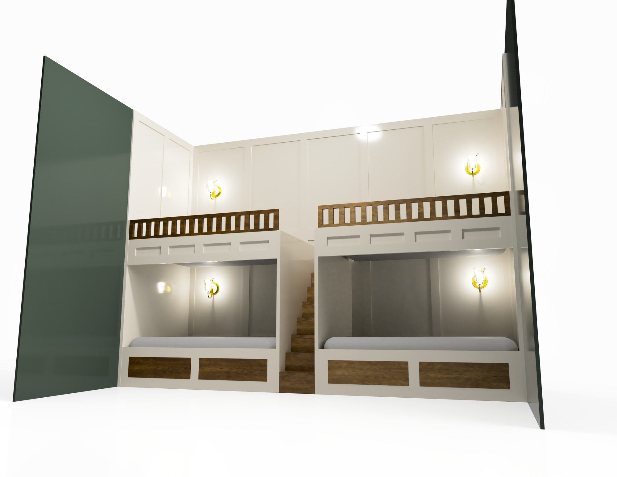 Quad Bunk Room build plan rendering