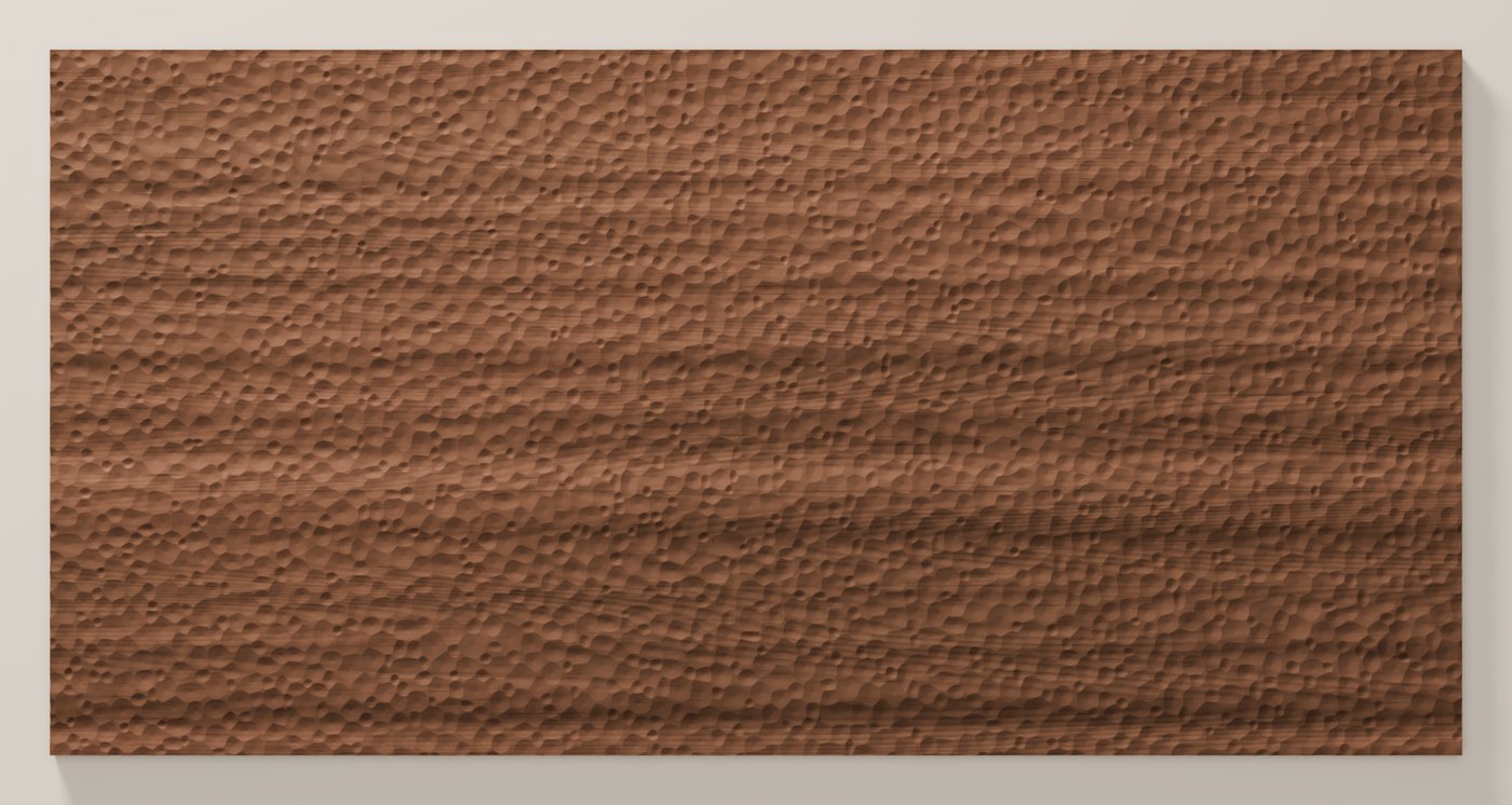 Bush-hammered texture seen from directly above