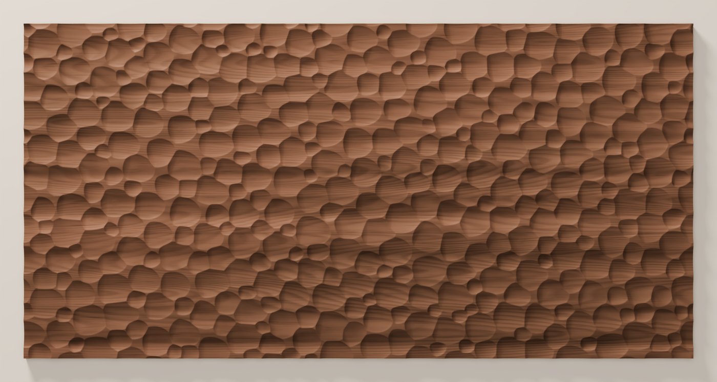 Scallop texture seen from directly above
