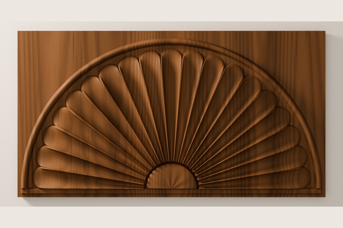 Sunburst Fan seen from directly above