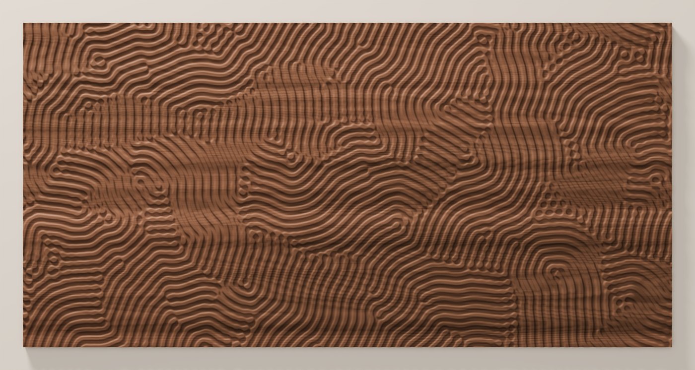 Whorl texture seen from directly above